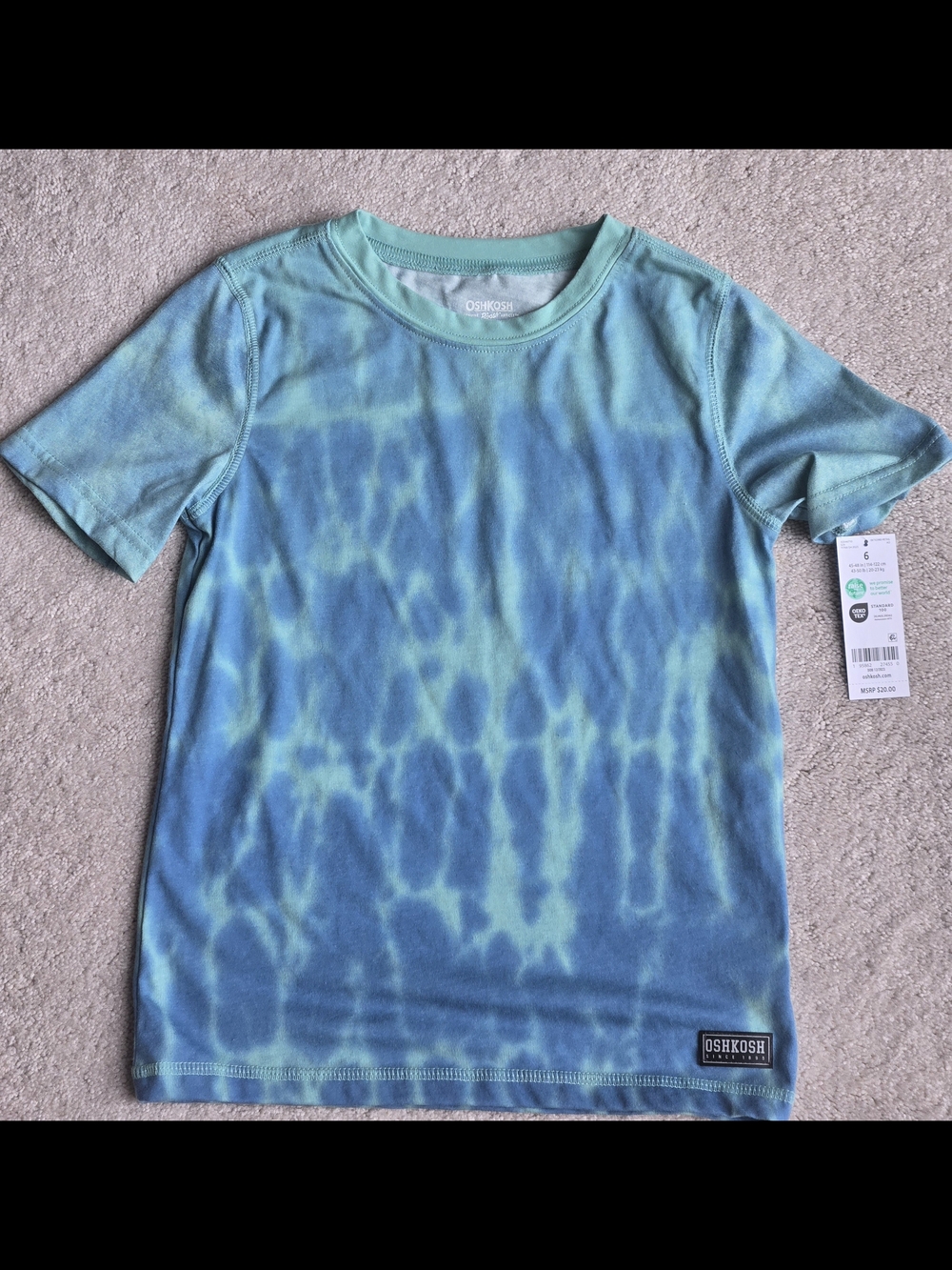 OshKosh B'gosh Tie-Dye Blue & Aqua Kids T-Shirt